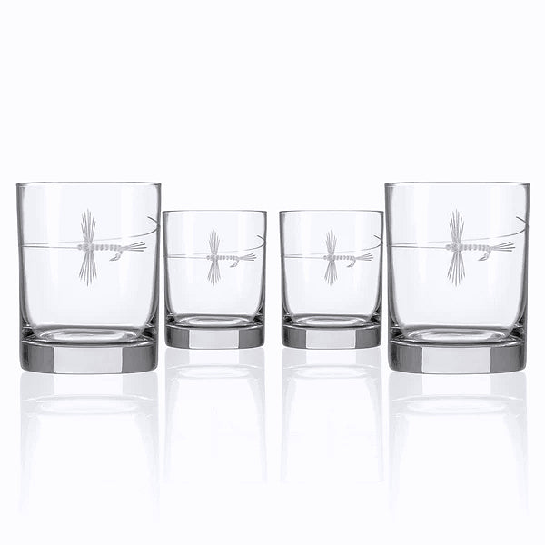 Angler's Etched Glass Barware - Nautical Luxuries