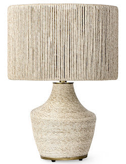 Twisted Rattan Outdoor Table Lamp - Nautical Luxuries