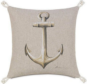 Bosun's Nautical Collection Anchor Accent Pillow - Nautical Luxuries