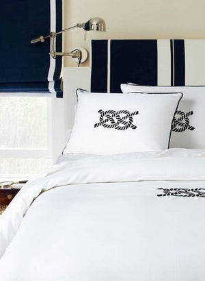 Luxe Nautique: Embroidered Nautical Knot Bedding - Nautical Luxuries