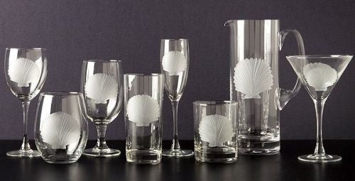 Etched Shell Barware Collection - Nautical Luxuries