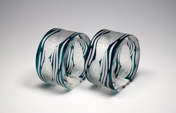 Bohemian Crystal Hand-Engraved Napkin Rings - Nautical Luxuries
