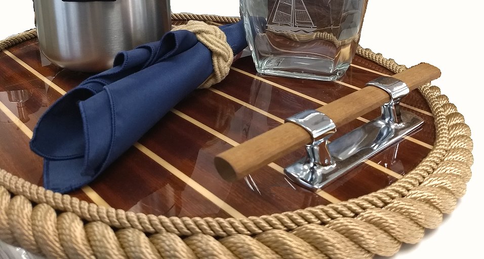 Cleat Handled Cabinsole Deck Tray - Nautical Luxuries