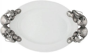 Fisherman's Bounty Porcelain Oval Serving Platter - Nautical Luxuries