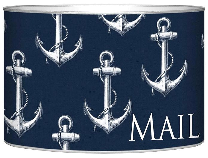 Vintage Anchor Decoupage Mail Organizer - Nautical Luxuries