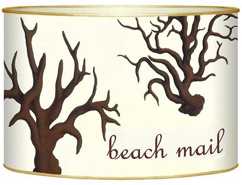 Coral Branch Decoupage Beach Mail Organizer - Nautical Luxuries