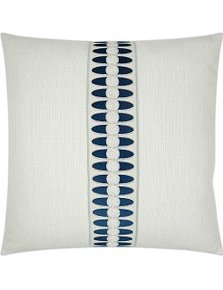 Summer Elegance Indigo Linen Pillow - Nautical Luxuries