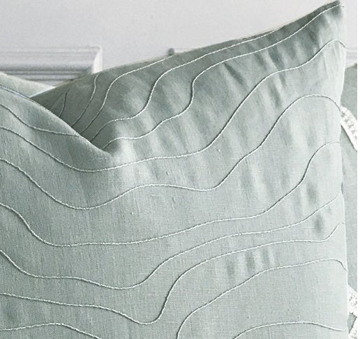 Silvery Ripples Spa Accent Pillow - Nautical Luxuries