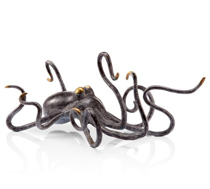 On The Move Brass Octopus Sculpture - Nautical Luxuries