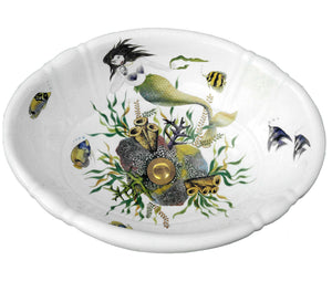 Undersea Mermaid Hand-Painted Sink - Nautical Luxuries