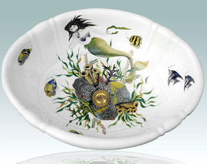 Undersea Mermaid Hand-Painted Sink - Nautical Luxuries