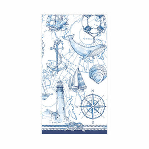 Luxury Disposables Hand Towels/Maritime Icons - Nautical Luxuries