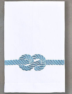 Nautical Knot Linen Hand Towels - Nautical Luxuries
