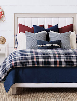 Newport Harbor Plaid Bedding Collection - Nautical Luxuries