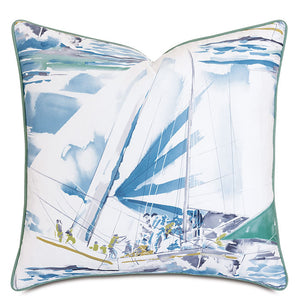 Bluewater Regatta Square Accent Pillow - Nautical Luxuries