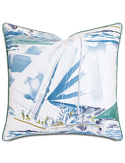 Bluewater Regatta Square Accent Pillow - Nautical Luxuries