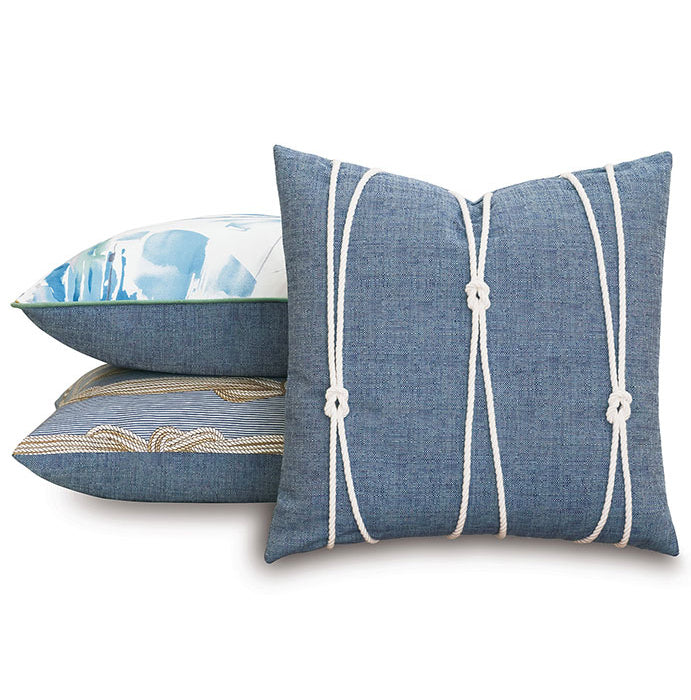 Bluewater Regatta Square Accent Pillow - Nautical Luxuries