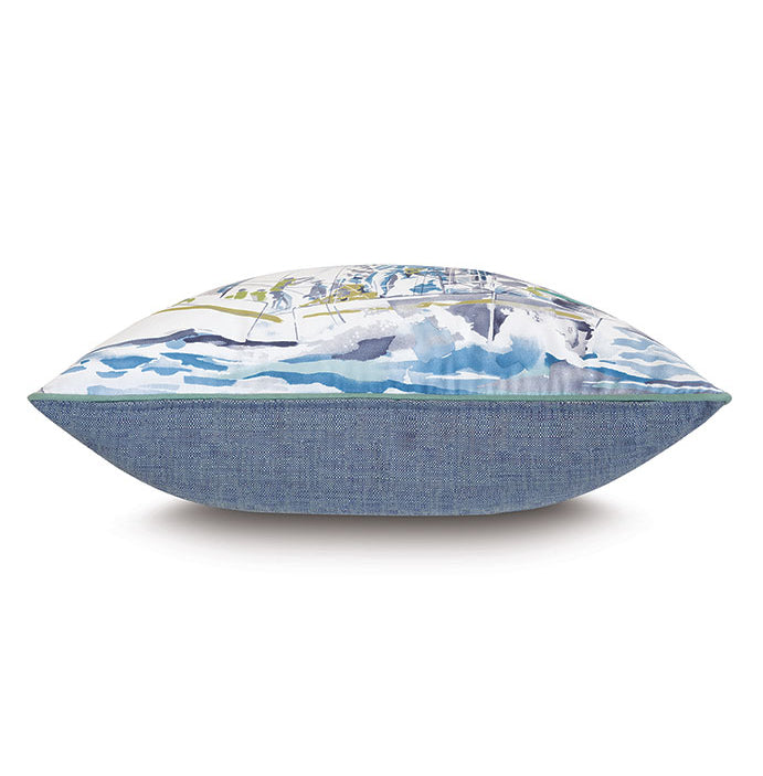 Bluewater Regatta Square Accent Pillow - Nautical Luxuries