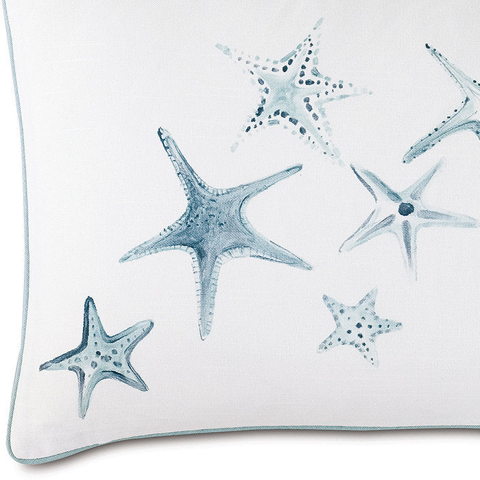 Islands Starfish Hand-Painted Accent Pillow - Nautical Luxuries