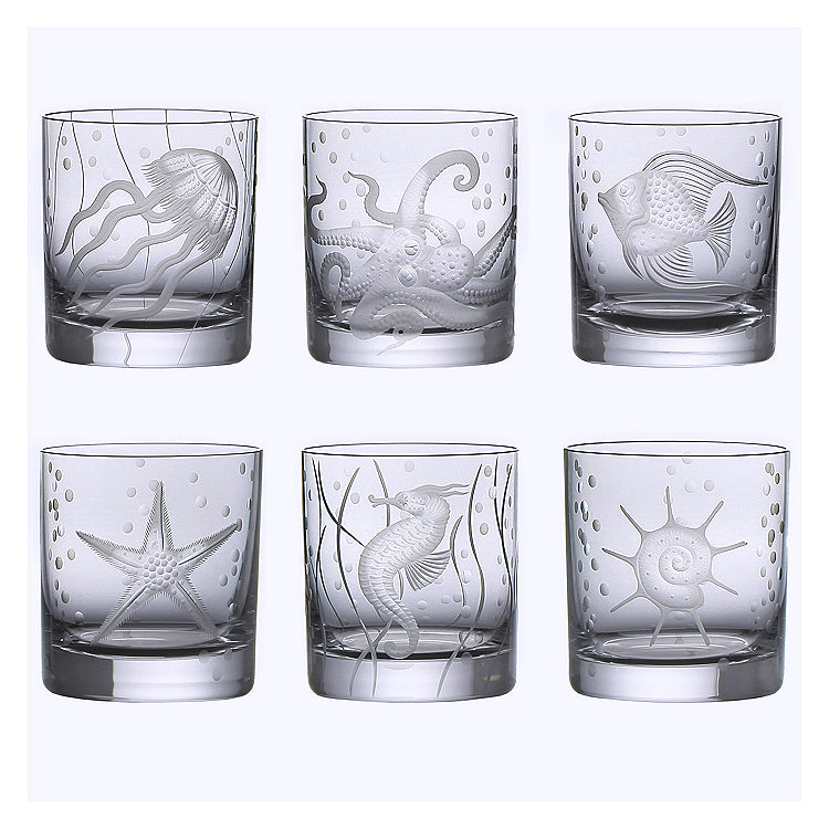 Fruti Di Mare Bohemian Crystal Barware - Nautical Luxuries