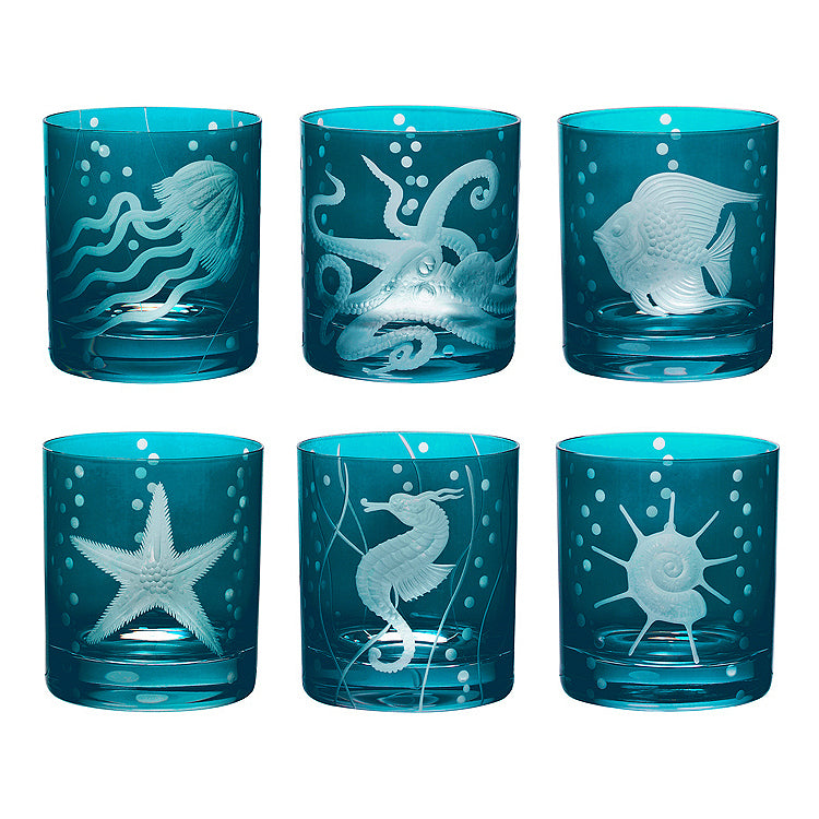 Fruti Di Mare Bohemian Crystal Barware - Nautical Luxuries