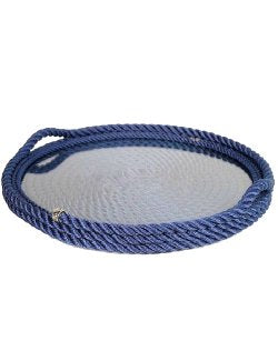 Maritimo Collection Round Nautical Serving Tray - Nautical Luxuries