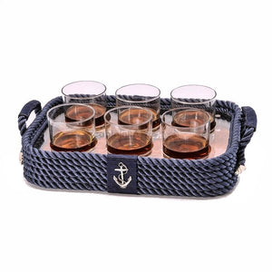 Maritimo Collection Nautical Bar Serving Tray - Nautical Luxuries