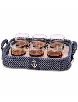 Maritimo Collection Nautical Bar Serving Tray - Nautical Luxuries