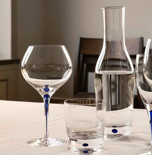 Orrefor's Intermezzo Blue Crystal Glassware - Nautical Luxuries