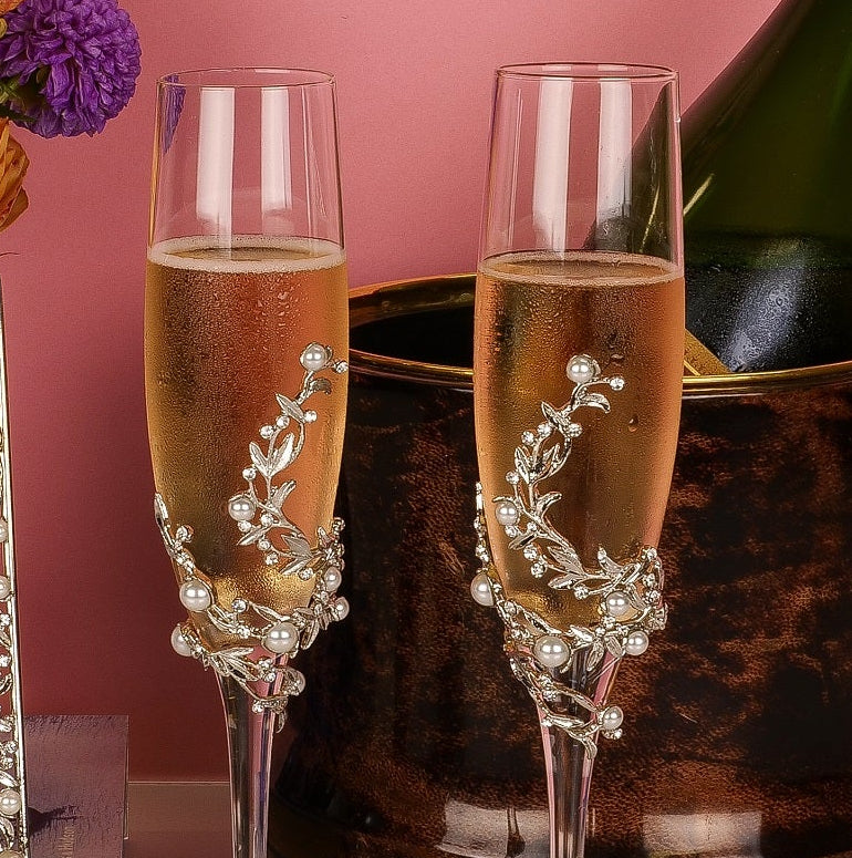 Ocean Pearl Celebration Champagne Flute Sets - Nautical Luxuries