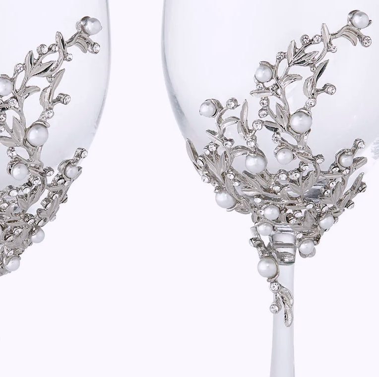 Ocean Pearl Celebration Wine Goblet Sets - Nautical Luxuries