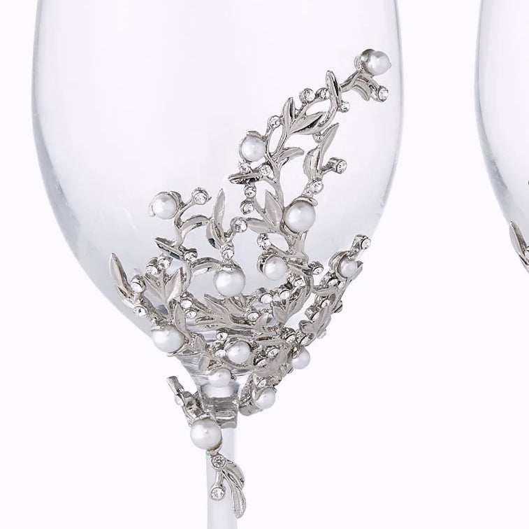 Ocean Pearl Celebration Wine Goblet Sets - Nautical Luxuries
