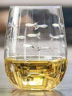Etched Fish Glassware Sets - Nautical Luxuries
