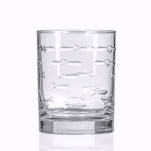 Etched Fish Coastal Barware/Stemware Collection - Nautical Luxuries