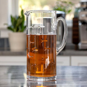 Etched Fish Coastal Barware/Stemware Collection - Nautical Luxuries