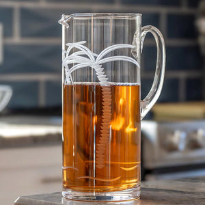 Palm Island Etched Glass Barware Collection - Nautical Luxuries