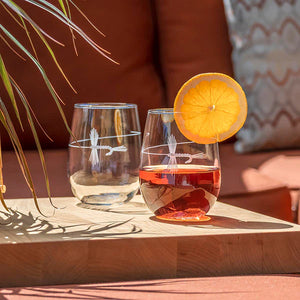 Angler's Etched Glass Barware - Nautical Luxuries