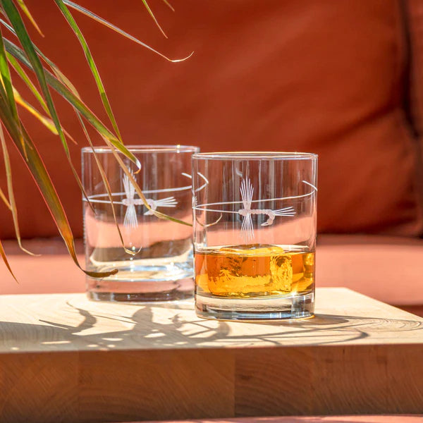 Angler's Etched Glass Barware - Nautical Luxuries