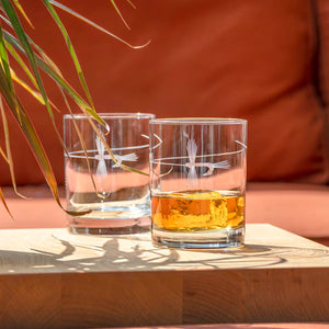 Angler's Etched Glass Barware - Nautical Luxuries