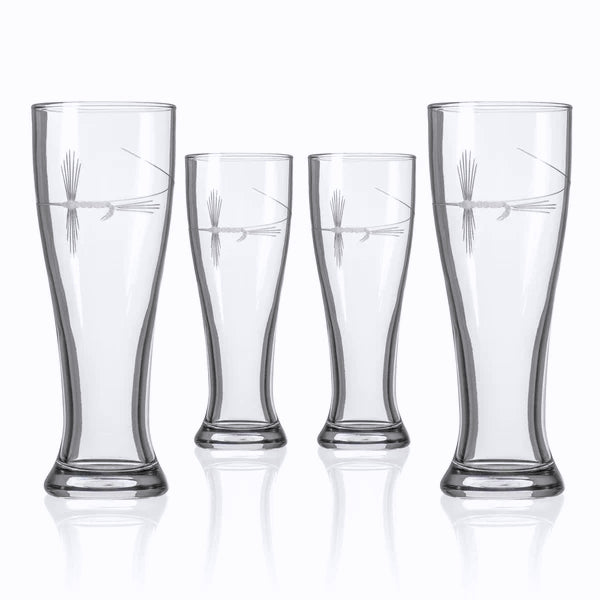 Angler's Etched Glass Barware - Nautical Luxuries