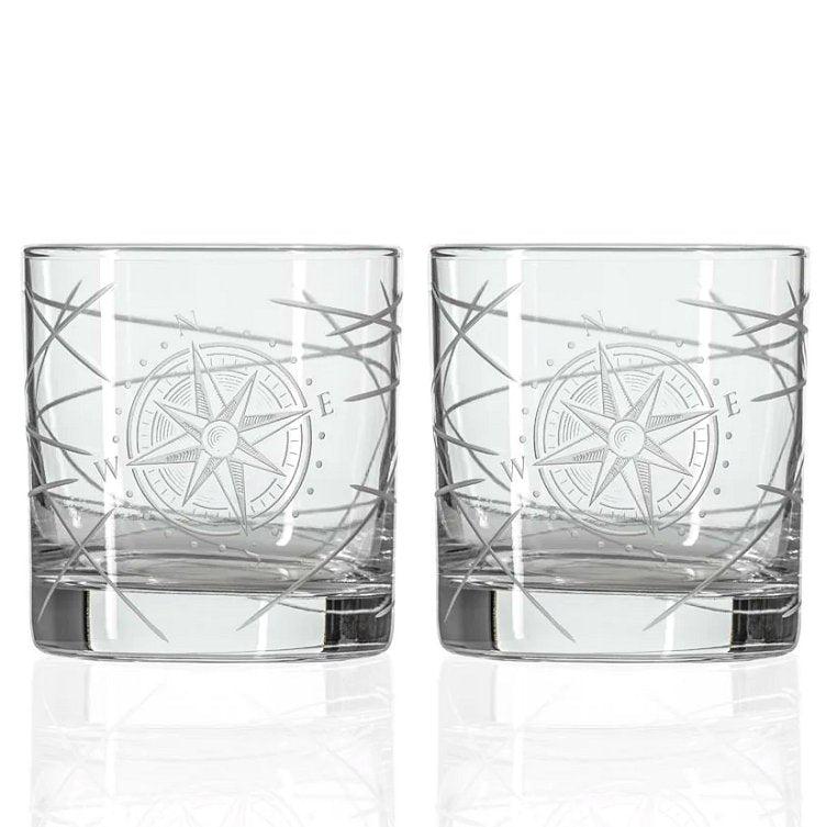 Navigator Compass Rose Whiskey Set - Nautical Luxuries