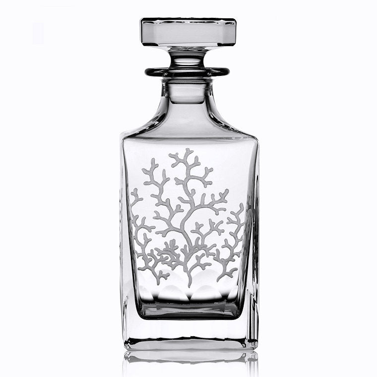 Coral Collection Hand-Engraved Varga Crystal - Nautical Luxuries