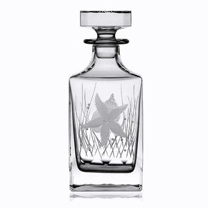 Sea Creatures Hand Engraved Varga Crystal Barware - Nautical Luxuries