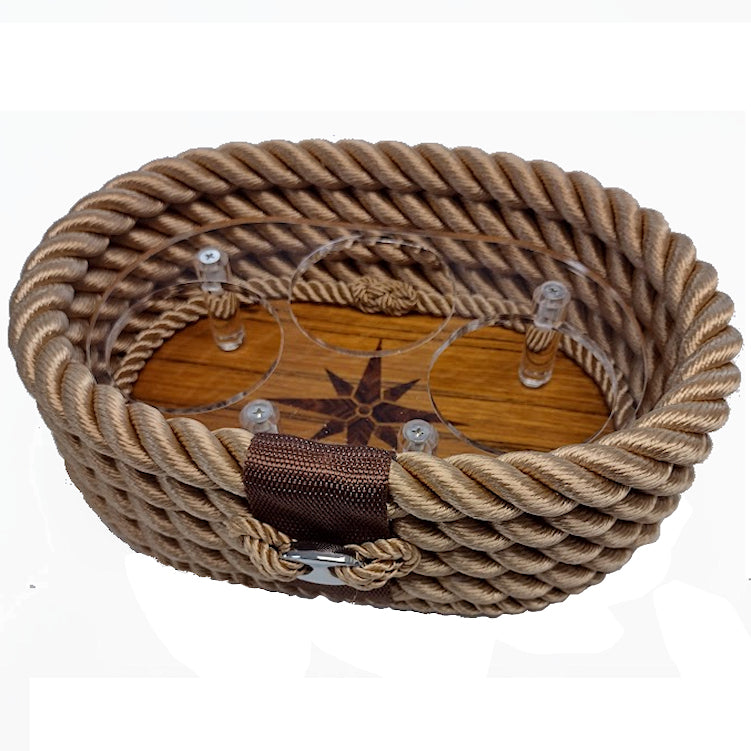 Italian Coiled Rope Catch-All Holder - Nautical Luxuries
