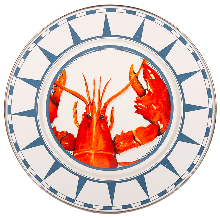 Red Lobster Porcelain Enamelware Dinnerware - Nautical Luxuries
