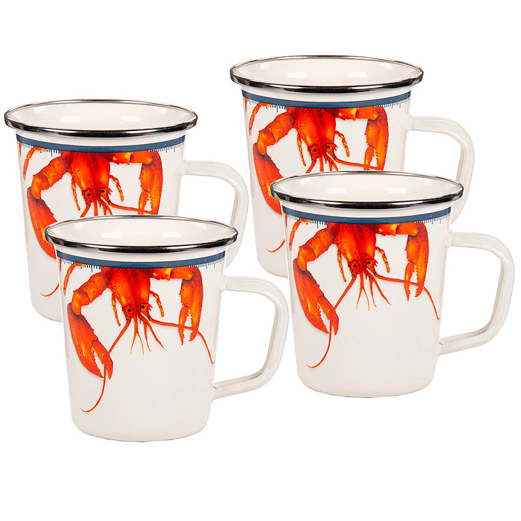 Red Lobster Porcelain Enamelware Dinnerware - Nautical Luxuries