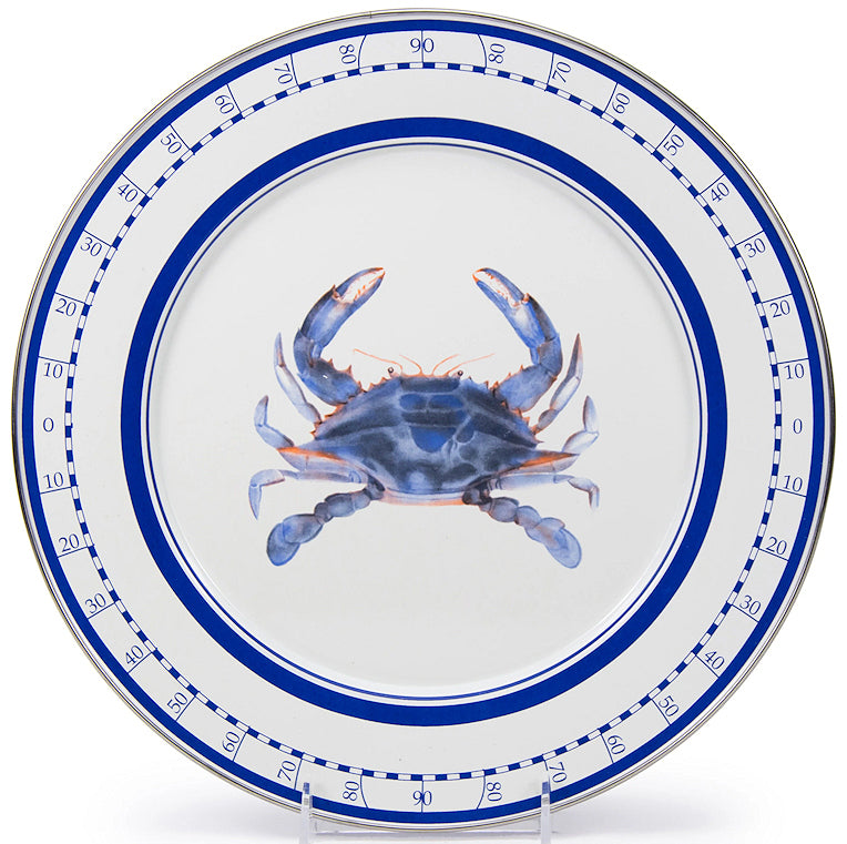 Blue Crab Porcelain Enamelware Dinnerware - Nautical Luxuries