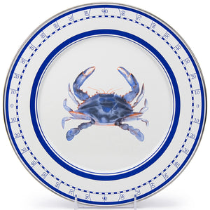 Blue Crab Porcelain Enamelware Dinnerware - Nautical Luxuries
