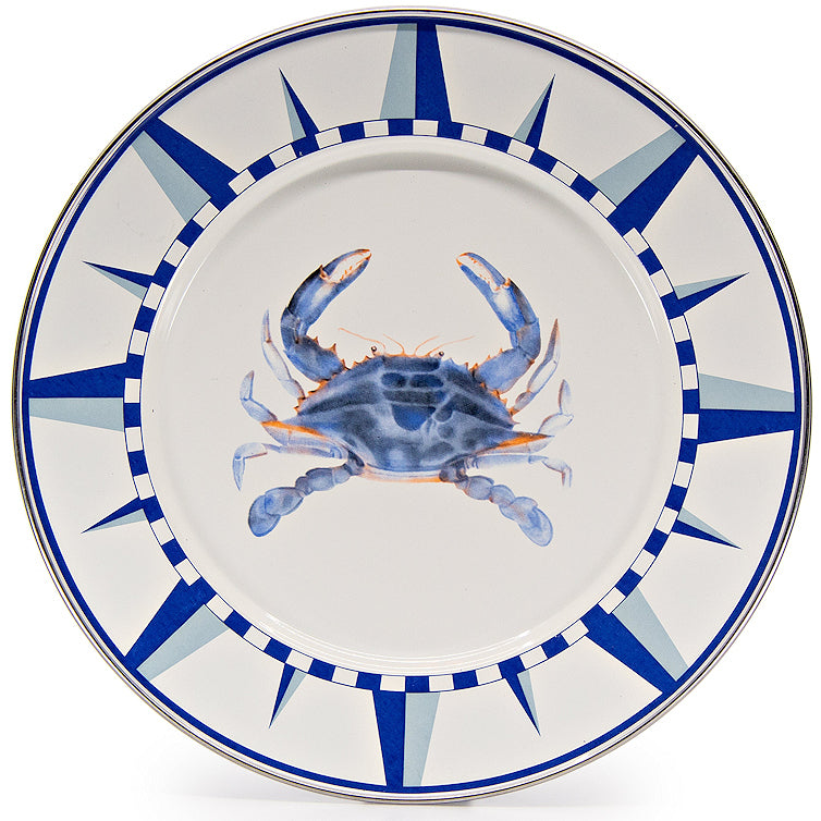 Blue Crab Porcelain Enamelware Dinnerware - Nautical Luxuries