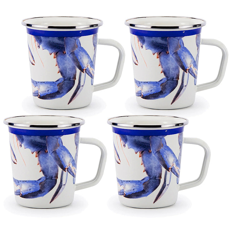 Blue Crab Porcelain Enamelware Dinnerware - Nautical Luxuries